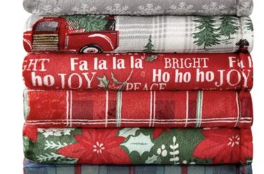 Holiday Plush Throws Only $5.59 (Reg. $30)!